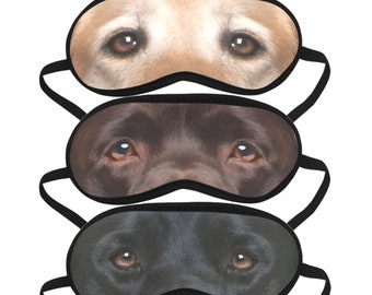 LABRADOR RETRIEVER Eyes Sleep MASK - Yellow Black Choco Lab Dog Gifts Stuff Memorial, Funny Cute Eye Mask pour hommes Femmes enfants