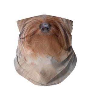 Australian Silky Terrier Lightweight Neck Gaiter, Stretchy Bandana for Dog Lovers