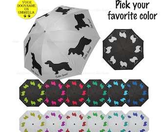 Personalized COCKER SPANIEL Umbrella. Custom Dog Name Anti-UV Folded Umbrella, Dog Puppy Lover Gifts Stuff Loss Memorial