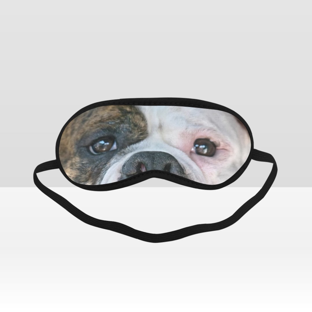 American Bulldog Eyes Sleep Mask Custom Photo Dog Lover Gifts Etsy