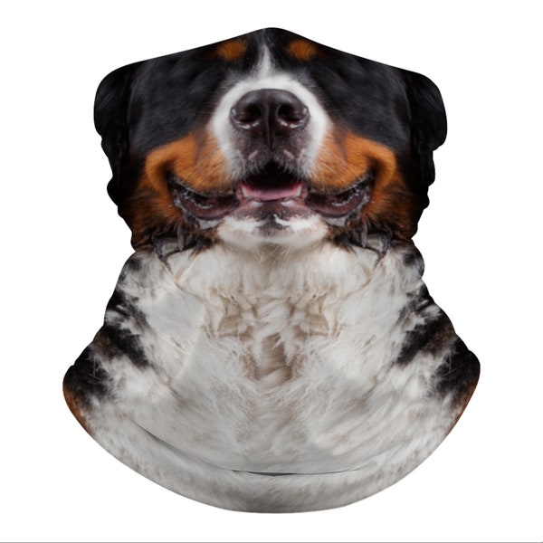 Sciarpa tubolare con collo per cane da montagna bernese, 1 strato sottile, leggero, senza cuciture, bandana elastica per gli amanti dei cani