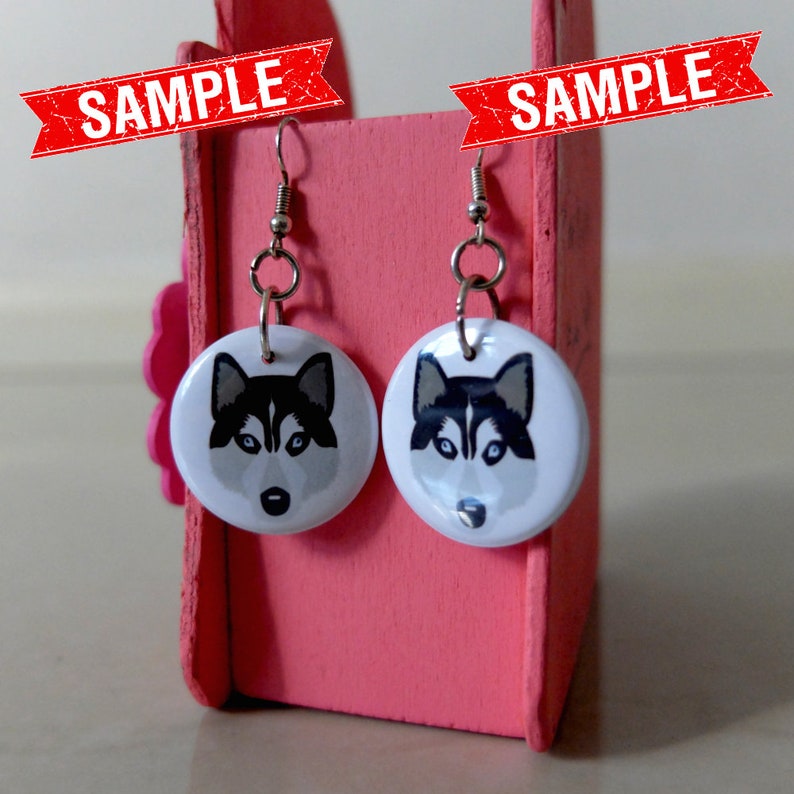 BELGIAN GRIFFON EARRINGS Custom Brussels Griffon Face Photo Picture Dangle Button Earrings for Girls Women Dog Lover Gifts Stuff Memorial