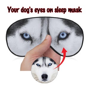 Custom Dog Photo Sleep Mask, Personalized Eyes Mask With Picture, Family & Friends