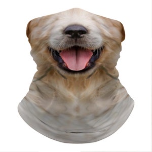 Golden Retriever Lightweight Neck Gaiter, Stretchy Bandana for Dog Lovers