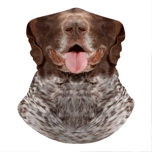 German Shorthaired Pointer Dog Lightweight Neck Gaiter, Stretchy Bandana for Dog Lovers