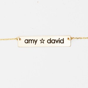 name Gold bar Personalized Necklace/ Customized Name Bar Necklace/ Personalized Bar Necklace/  wedding, bridesmaid, birthday gifts