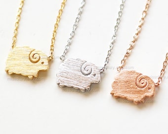 sheep necklace in rose gold, tiny sheep rose gold necklace, dainty, everyday necklace, birthday, wedding, bridesmaid gifts, gift ideas
