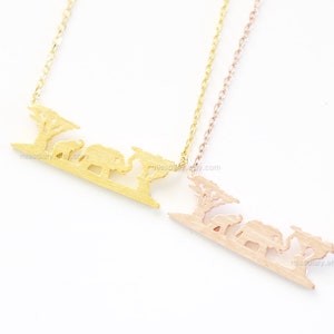 Africa Safari Necklace, Africa Scenery Necklace, Nature Jewelry, gift ideas, Birthday Gift, necklace for women, dainty necklace