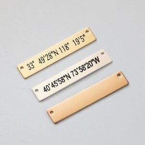 Coordinates Gold Bar Necklace/ Customized Coordinates Bar Necklace/ Personalized Coordinates  Bar Necklace / necklace for women/ Graduation