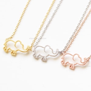tiny Elephant cut out Necklace, Elephant cutout necklace, Elephant jewelry, necklaces for women,wedding gifts, bridesmaid gifts,
