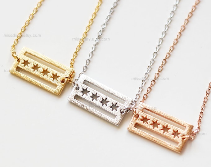 dainty Chicago flag bracelet, Chicago flag bracelet, Chicago bracelet, bridesmaid gifts, gift ideas, wedding gifts