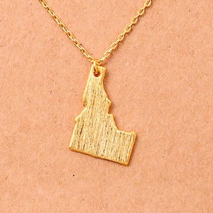 Idaho State Necklace, ID state necklace, Idaho state bar necklace, graduation gift, Idaho graduation, Boise necklace, dainty bar necklacce