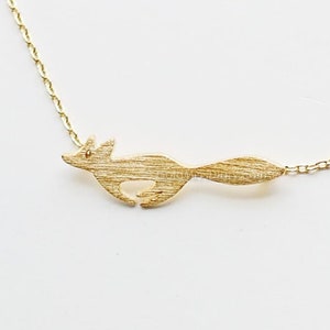 Fox Necklace in Gold, Fox necklace, fox jewelry, necklaces for women,wedding gifts, bridesmaid gifts, gold fox necklace