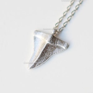 Dainty silver Shark Tooth Necklace, silver Shark Tooth on Silver chain, Delicate Thin Silver Necklace, dainty necklace