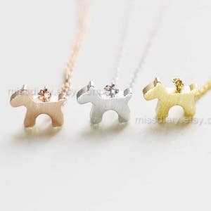 tiny Scottish Terrier necklace, Scottie necklace, Animal Petite Simple Jewelry, gift ideas, pet necklace, dog necklace, animal necklace,