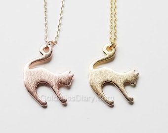 Collar de gato delicado, joyería de gatito, regalo para amantes de los gatos, collar para niñas, joyería de gatito, regalo de cumpleaños, joyería para mascotas