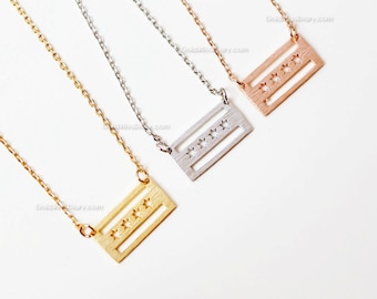 Rose Gold Chicago flag necklace, Chicago Flag necklace, dainty chicago flag necklace, chicago souvenir, chicago love, remember chicago