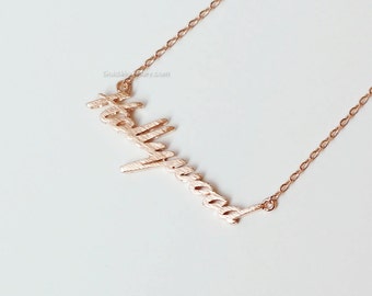 Rose Gold hollywood Necklace  , LA necklace, hollywood bar necklace, citi necklace, necklace for women