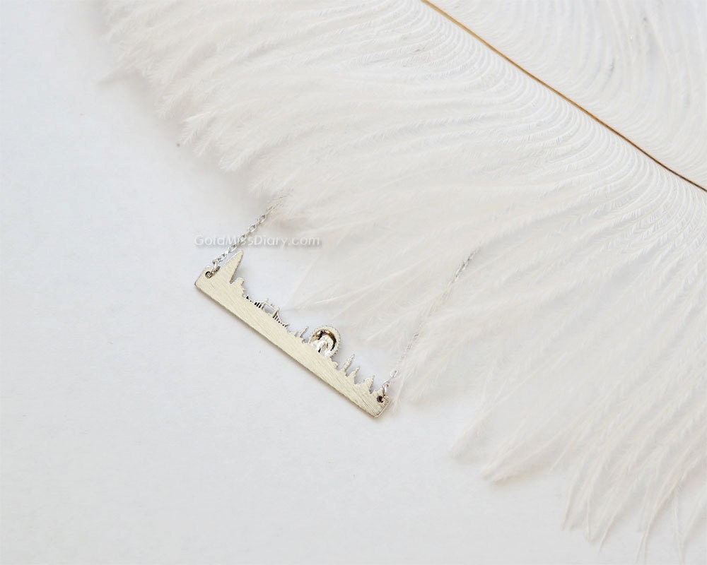 Silver London Necklace London Skyline Necklacecity Necklace Etsy