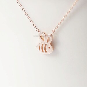 Tiny Honey Bee Necklace, Bumble Bee necklace, bridesmaid gifts, wedding gifts, simple everyday necklace, gift idea