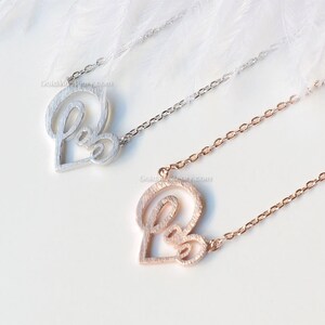 Silver Open Heart love Necklace, open heart necklace, love heart necklace, dainty necklace, wedding gifts, bridesmaid gifts