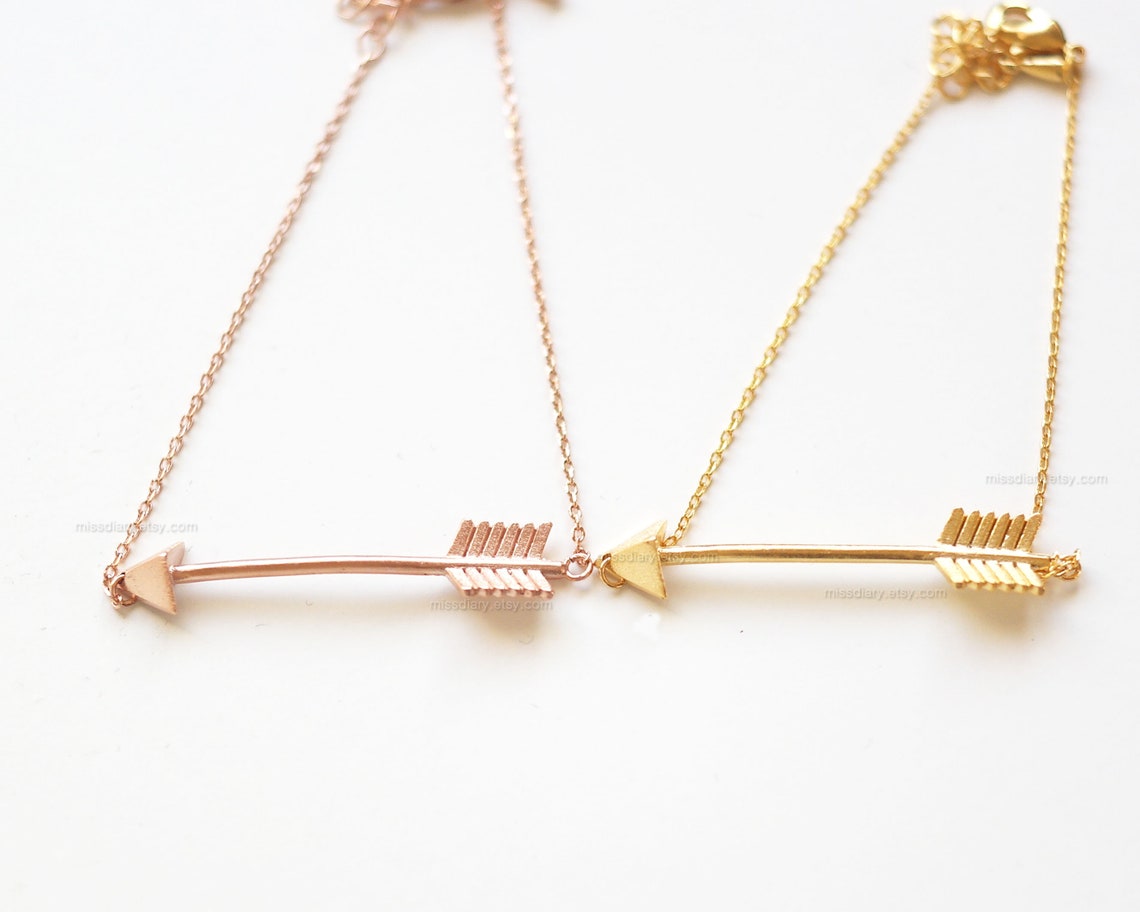 Gold Arrow Bracelet Gold Arrow Jewelry Gold Stack Bracelet Etsy