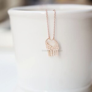 Rose gold giraffe necklace Clearance
