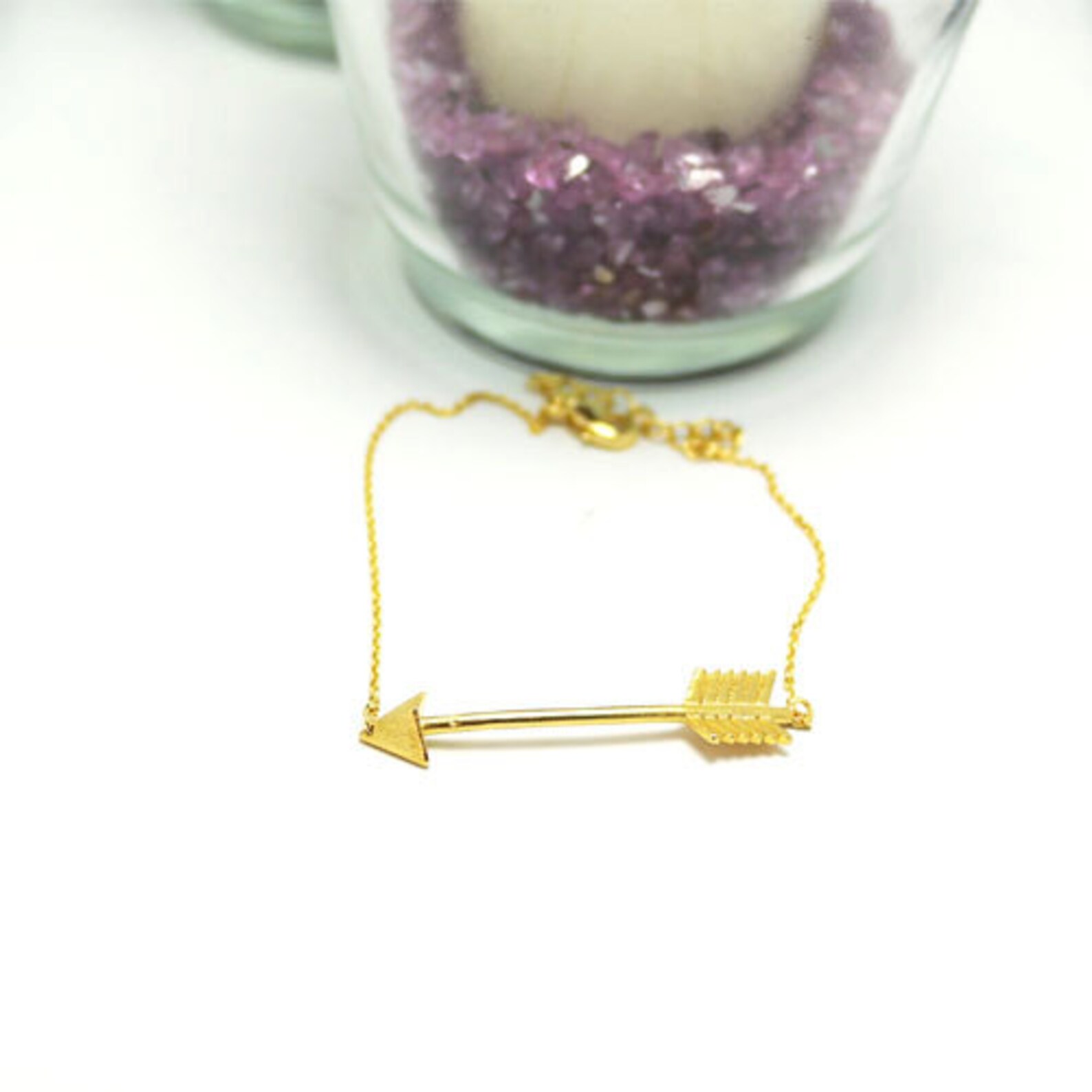 Gold Arrow Bracelet Gold Arrow Jewelry Gold Stack Bracelet Etsy