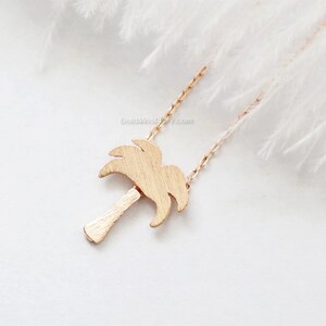 dainty Palm Tree Necklace in rose gold, Dainty palm tree Pendant Necklace, wedding gifts, bridesmaid gifts, birthday gifts, gift ideas