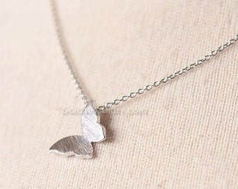 Silver ButterFly Necklace / butterfly necklace / silver necklace