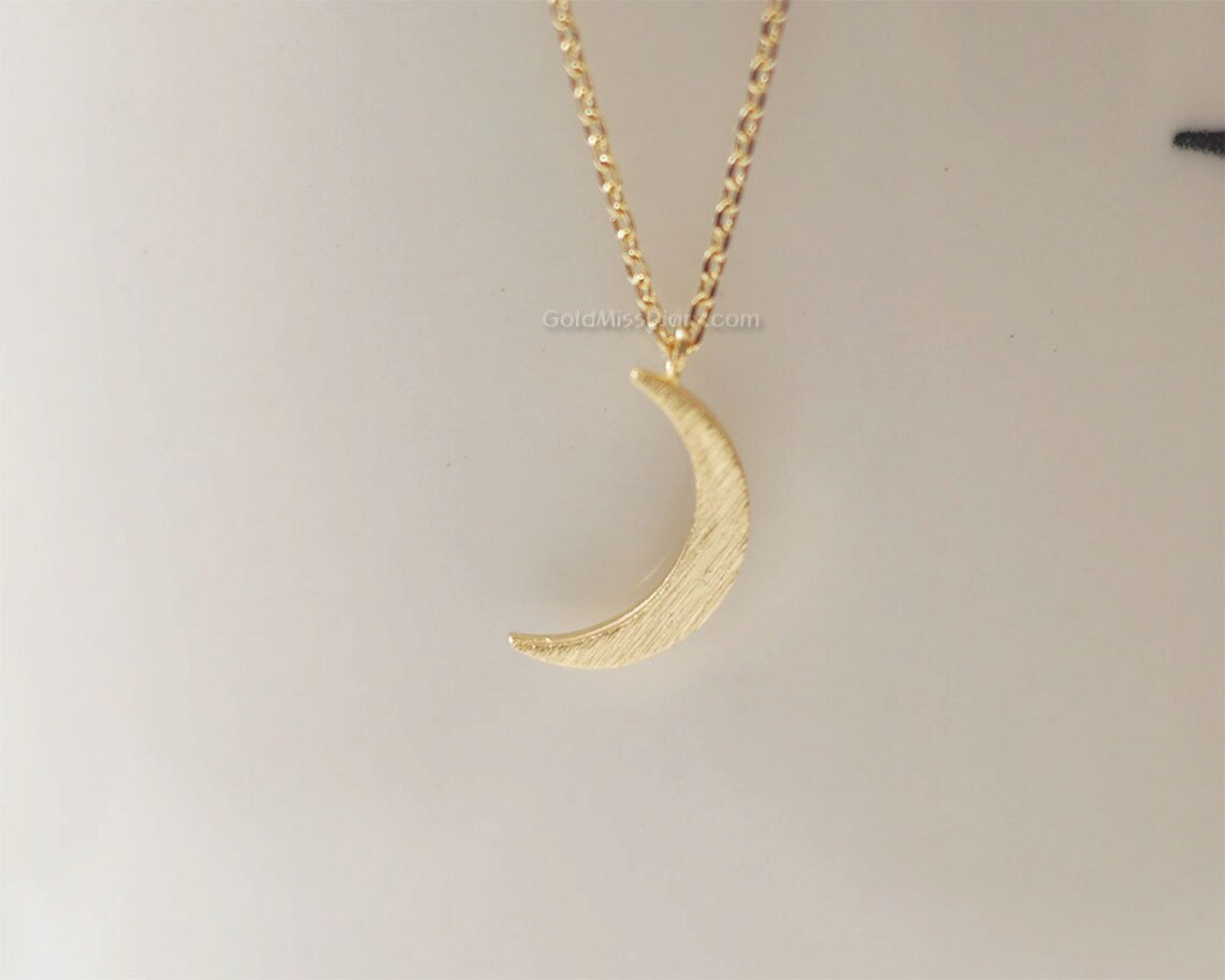 Tiny crescent moon necklace Clearance