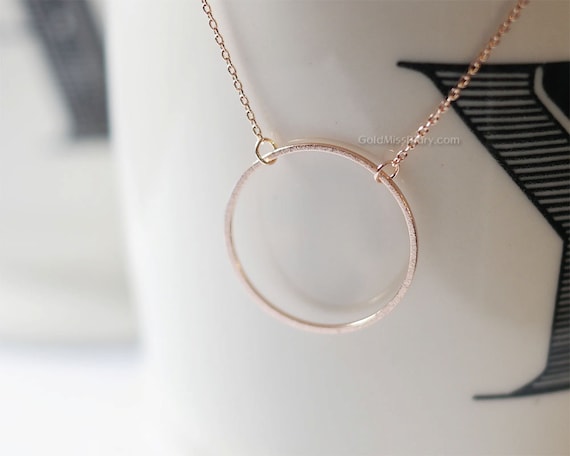 Rose gold karma necklace sale