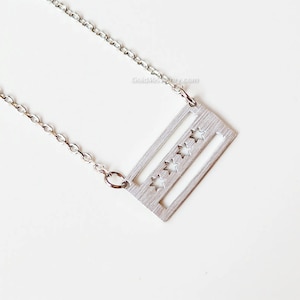 Chicago flag necklace in silver, Chicago necklace, dainty chicago flag necklace, chicago souvenir, chicago love, remember chicago