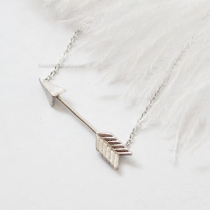 silver big Arrow Necklace ,Affordable Charm Necklace, simple, dainty, everyday necklace, wedding ,birthday, bridesmaid gifts, gift ideas,