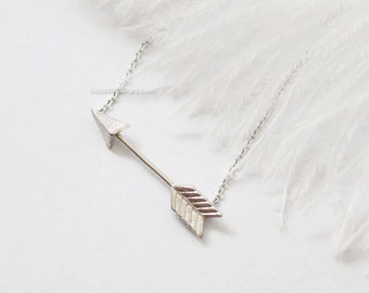 silver big Arrow Necklace ,Affordable Charm Necklace, simple, dainty, everyday necklace, wedding ,birthday, bridesmaid gifts, gift ideas,