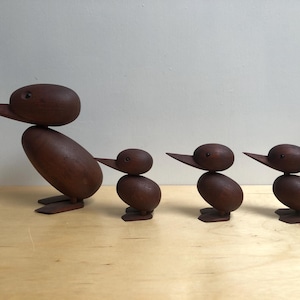 Hans Bolling ハンスボーリン ダック　レア Rare Vintage 1950s Hans Bolling Set Of 3 Teak Ducks - T. Orskov