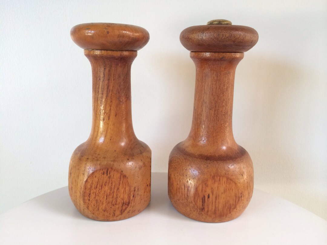 Teak Zassenhaus Salt Shaker and Pepper Grinder Mill Set Etsy