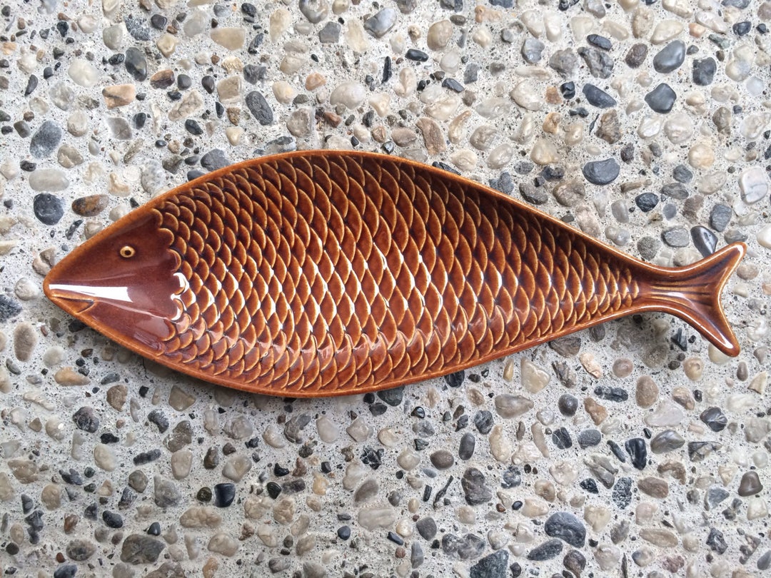 食器 Gustavsberg Fish plate  all color Stig Lindberg Large Fish Plate for Gustavsberg - Etsy