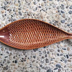 食器 Gustavsberg Fish plate  all color Rare 1950's Gustavsberg Swedish Hand Painted Fish Plate X