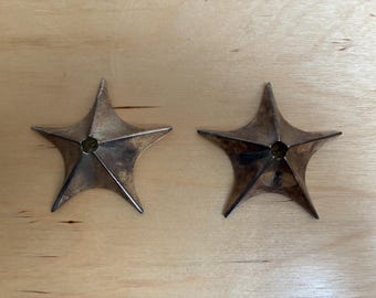 Dansk Silverplated Star Candle Holder Set Of Two With Original Box