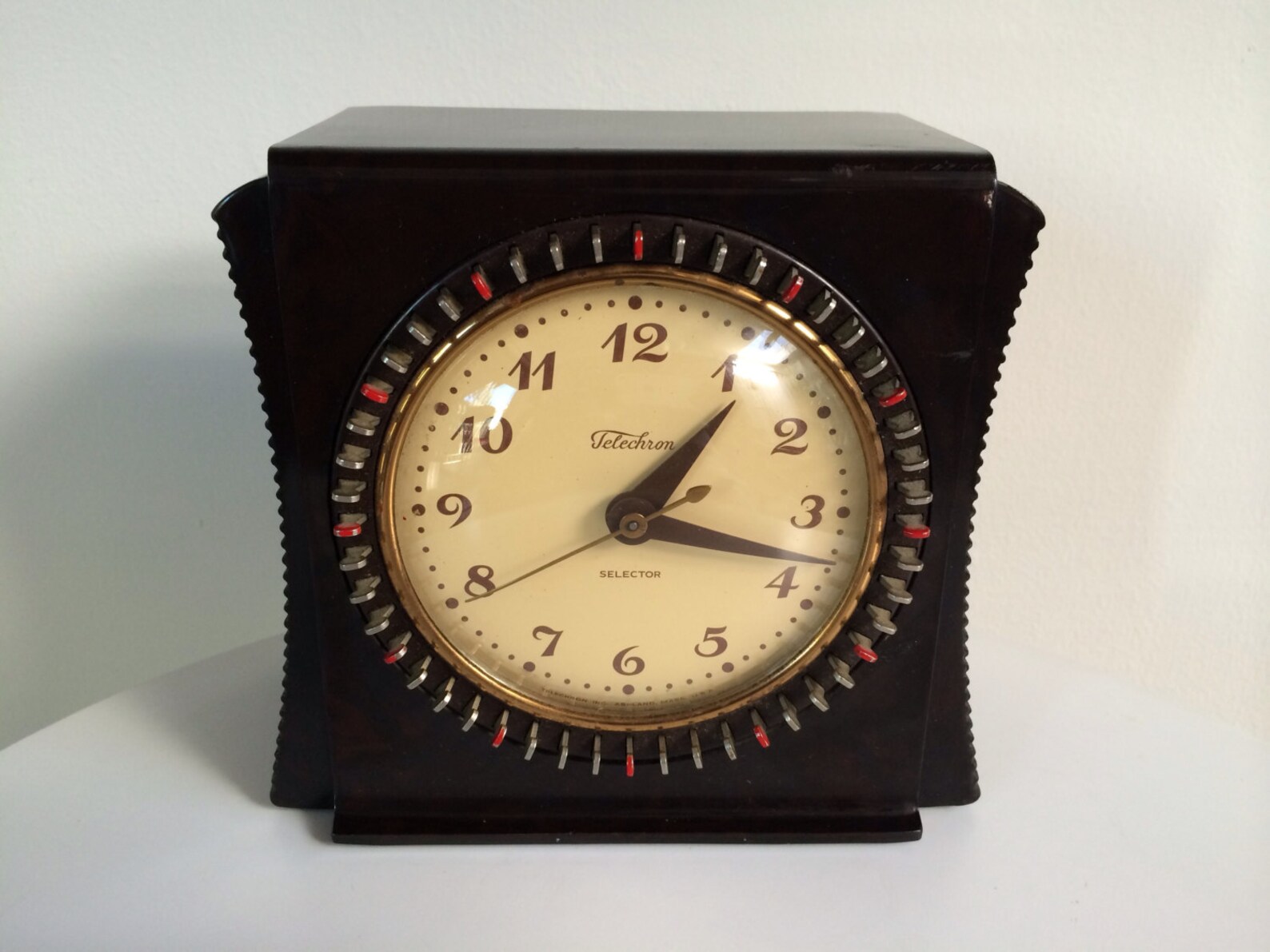 Telechron 8H55 Art Deco Bakelite Table Clock Etsy
