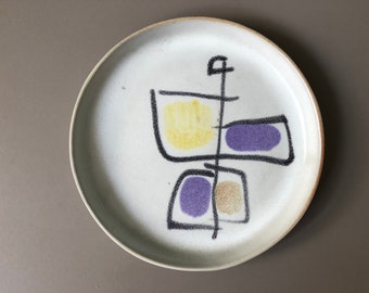 David Gil Abstract Design Ceramic Art Plate Bennington Pottery