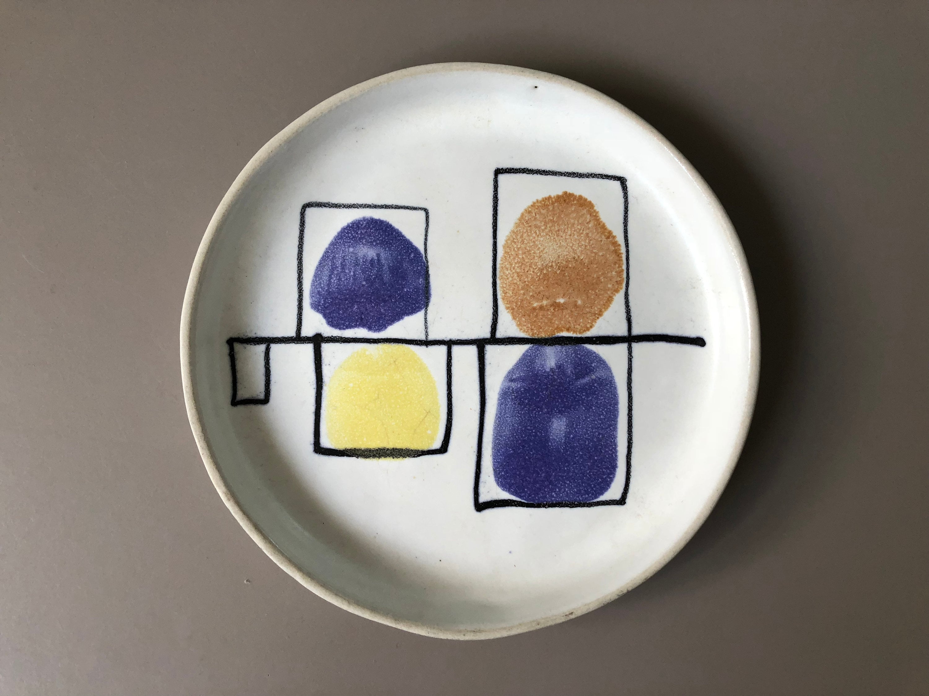 David Gil Abstract Design Ceramic Art Plate Bennington Pottery - Etsy