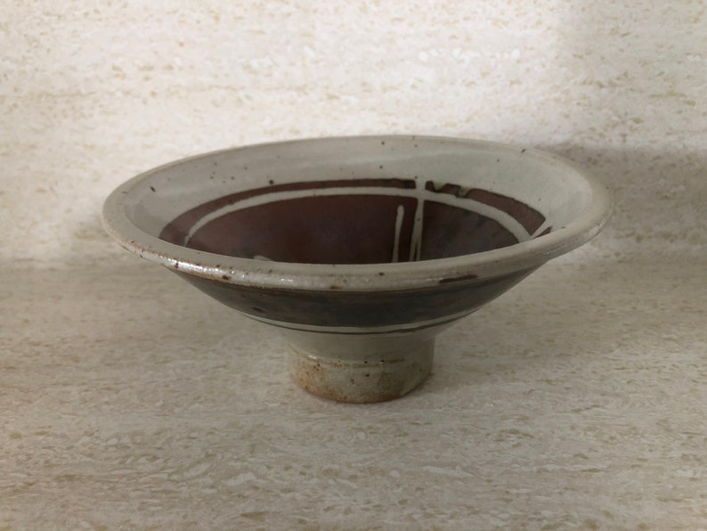 Modern Studio Pottery Footed Bowl