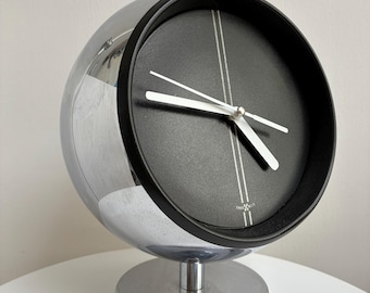 George Nelson And Associates Chrome Ball Table Clock 608 For Howard Miller