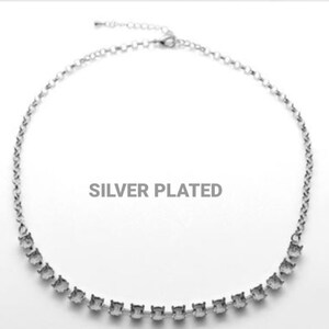 Empty Silver Cup chain Necklace Base Setting for 6mm ss29 Round Crystal Chatons and Rivoli Preciosa DIY Jewelry Making Craft Supplies