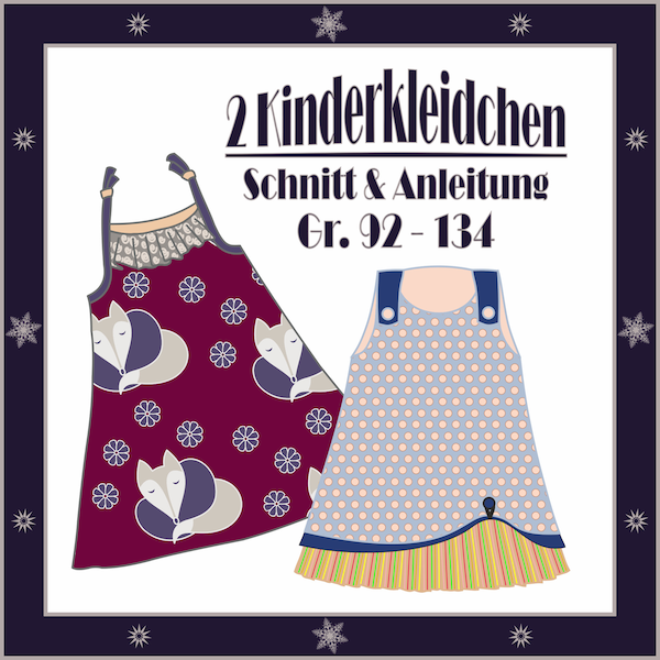 Schnittmuster E-Book Nähanleitung Kinderkleid, Trägerkleid, Trägerrock selbst nähen