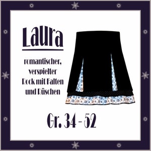Sewing instructions skirt with ruffles and folds in the Gr. 34-52