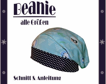 ebook DIY beanie hat for kids all sizes sewing pattern jersey hat