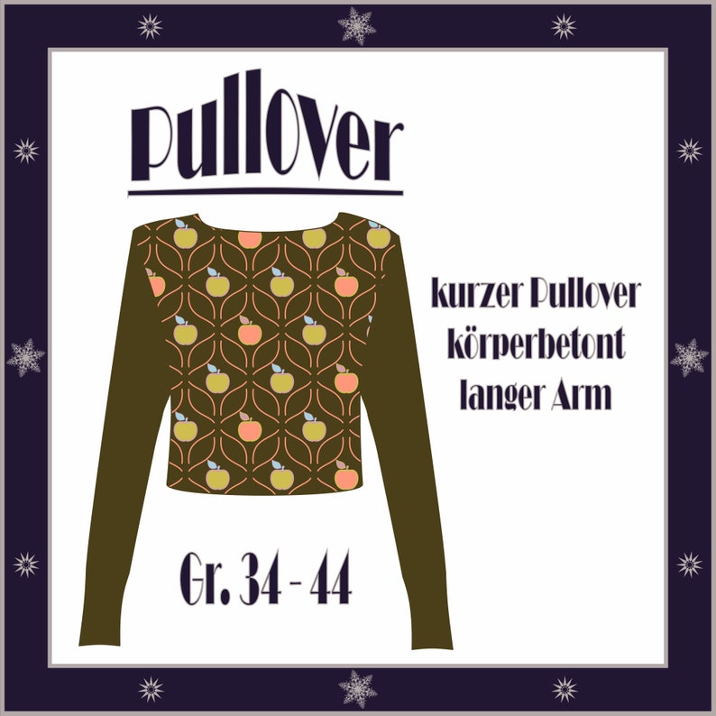 Sewing pattern & e-book women's shirt Gr. 34-44 shirt long sleeve cropped sweater image 1